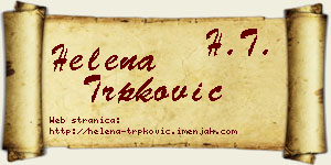 Helena Trpković vizit kartica